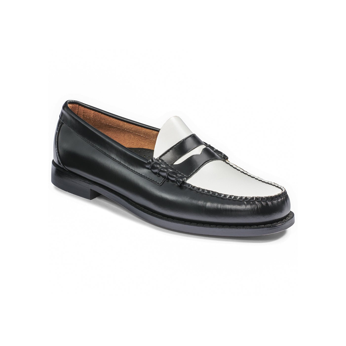Weejuns ブラック/ホワイト ローファー G.H.Bass Larson Weejuns Black and White Loafers | The Black Tux
