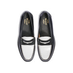 G.H.Bass Larson Weejuns Black and White Loafers - The Black Tux
