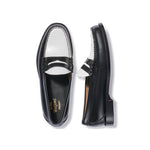G.H.Bass Larson Weejuns Black and White Loafers - The Black Tux