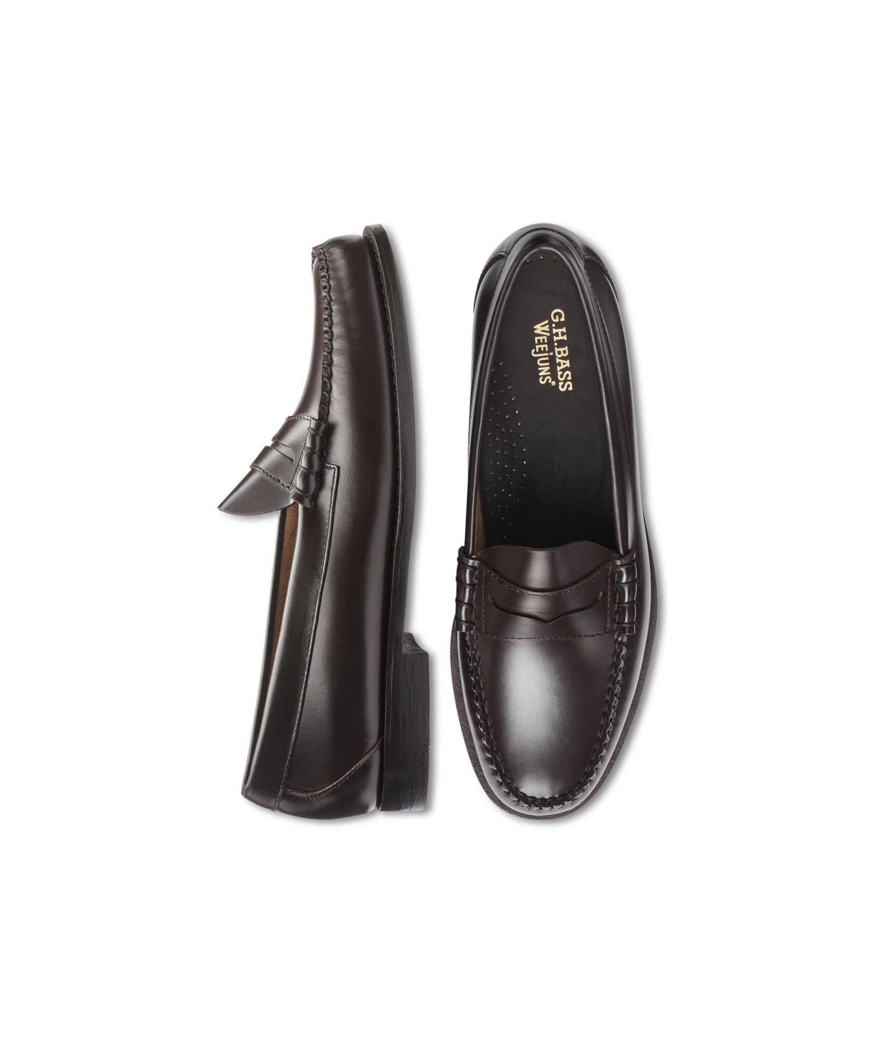 G.H.Bass Larson Weejuns Dark Brown Loafers - The Black Tux