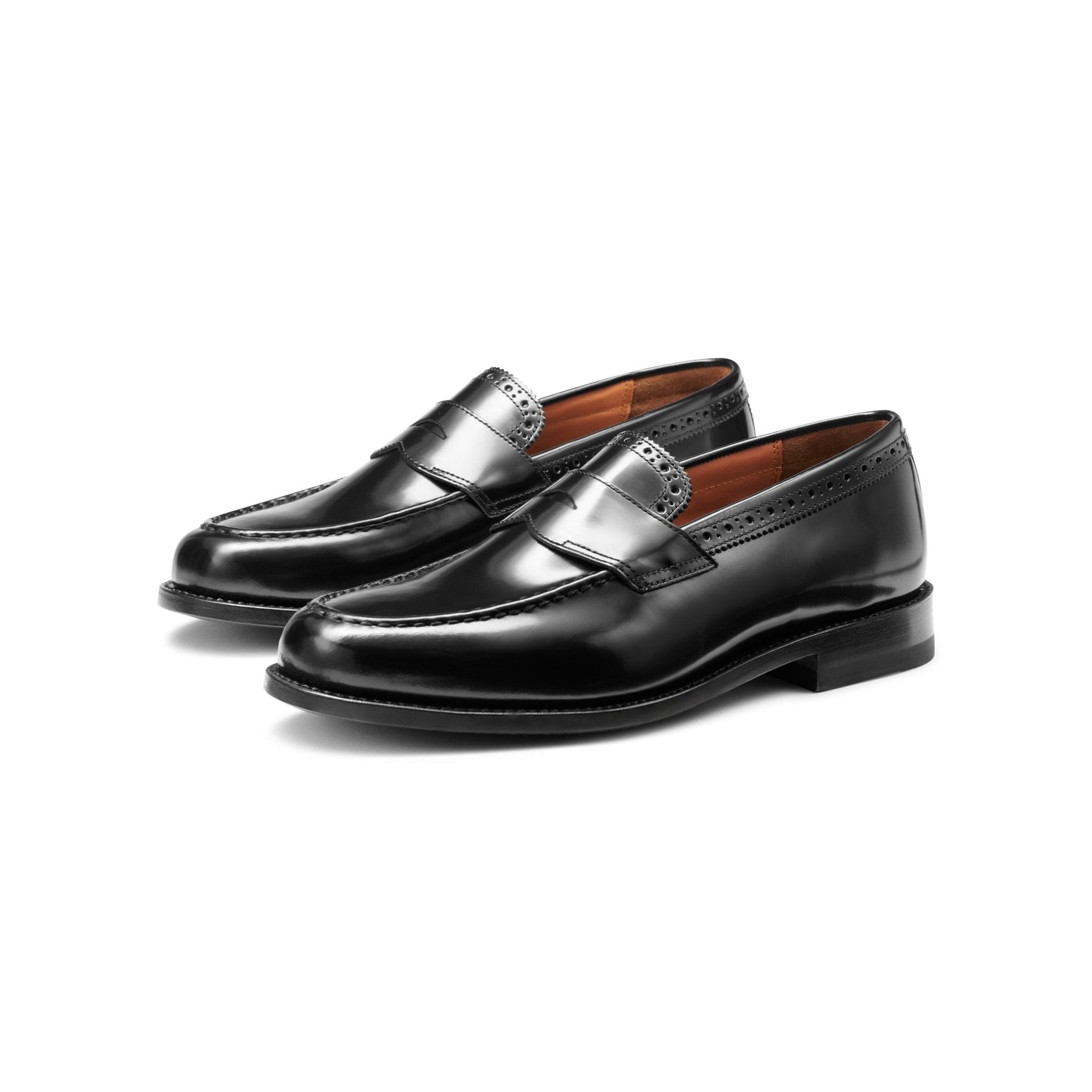 G.H.Bass Monogram Black Loafers - The Black Tux