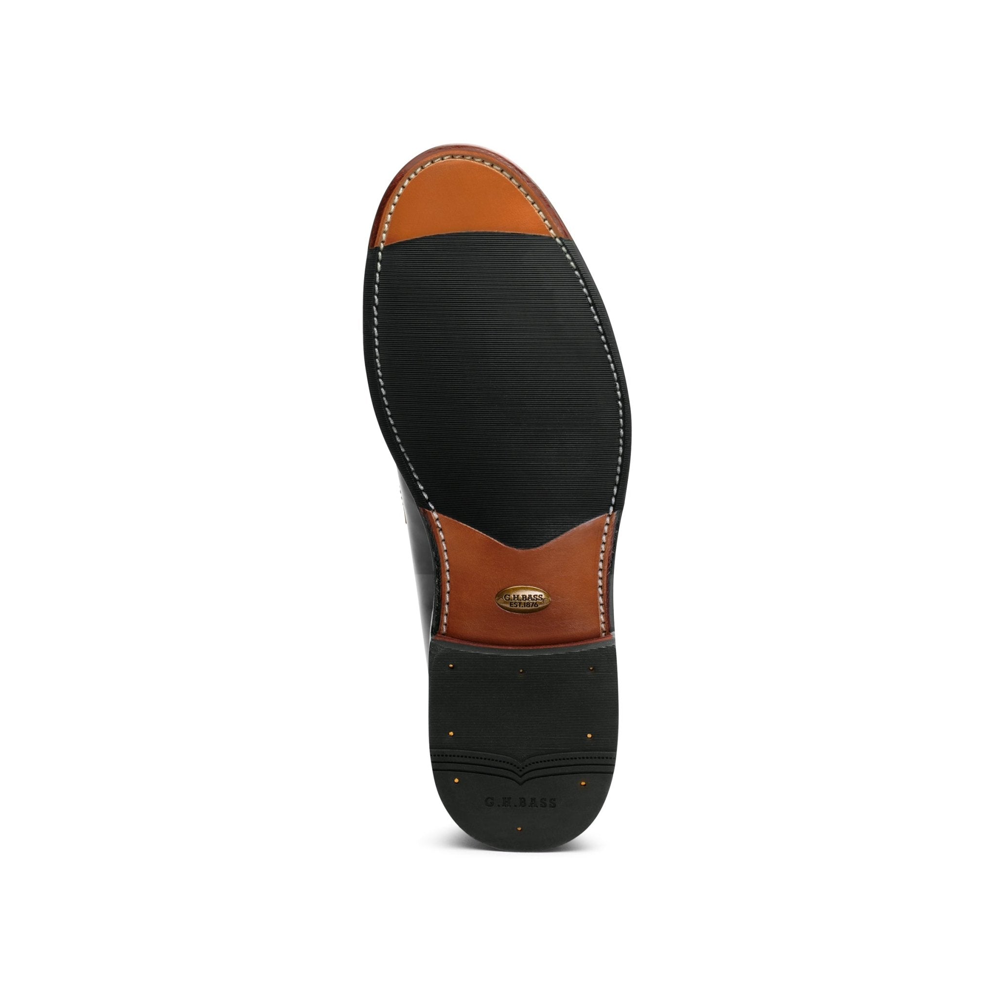 G.H.Bass Monogram Black Loafers - The Black Tux