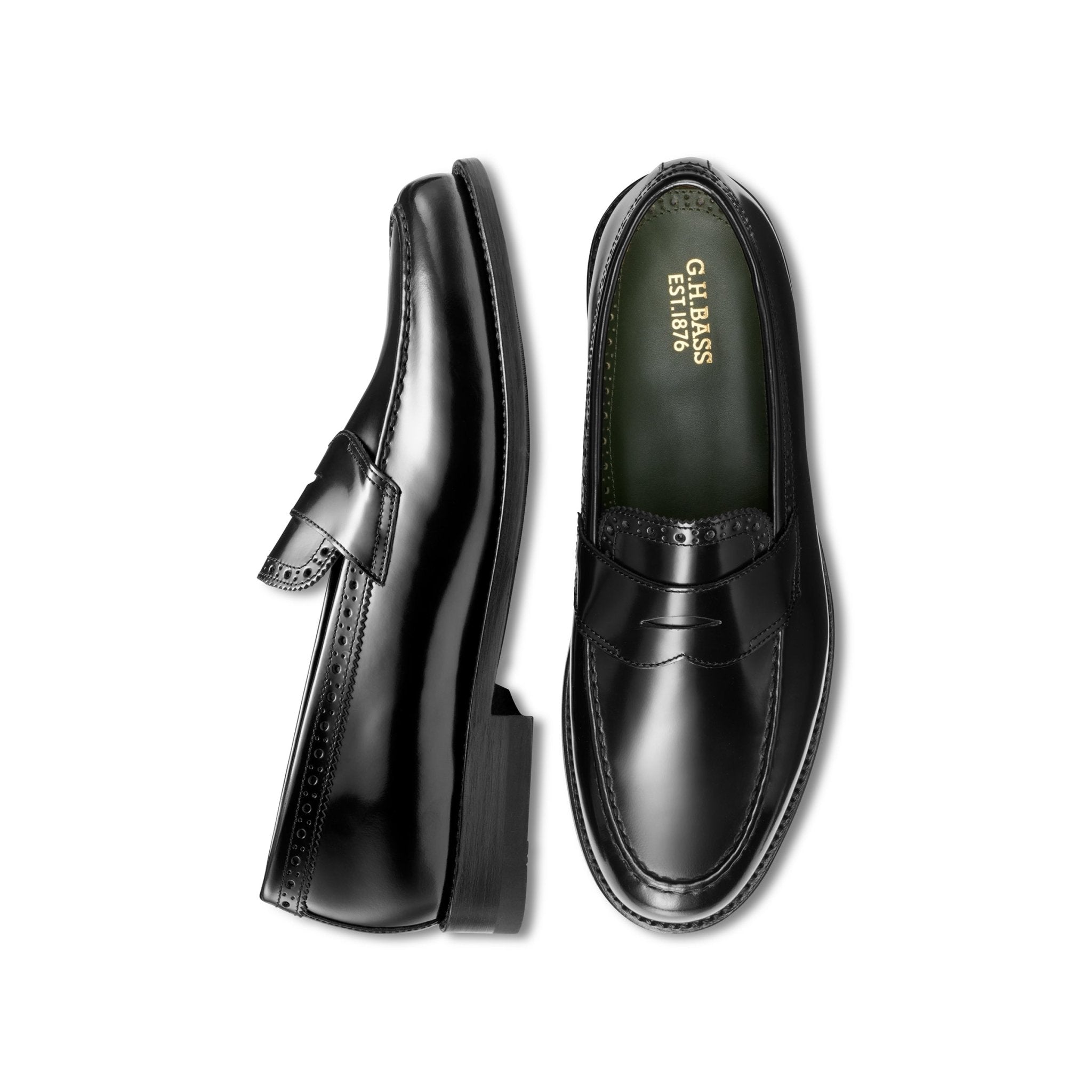 The Black Tux G.H.Bass Monogram Loafers In Black | Size: 13