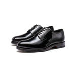 G.H.Bass Monogram Derby Black Patent Shoes - The Black Tux