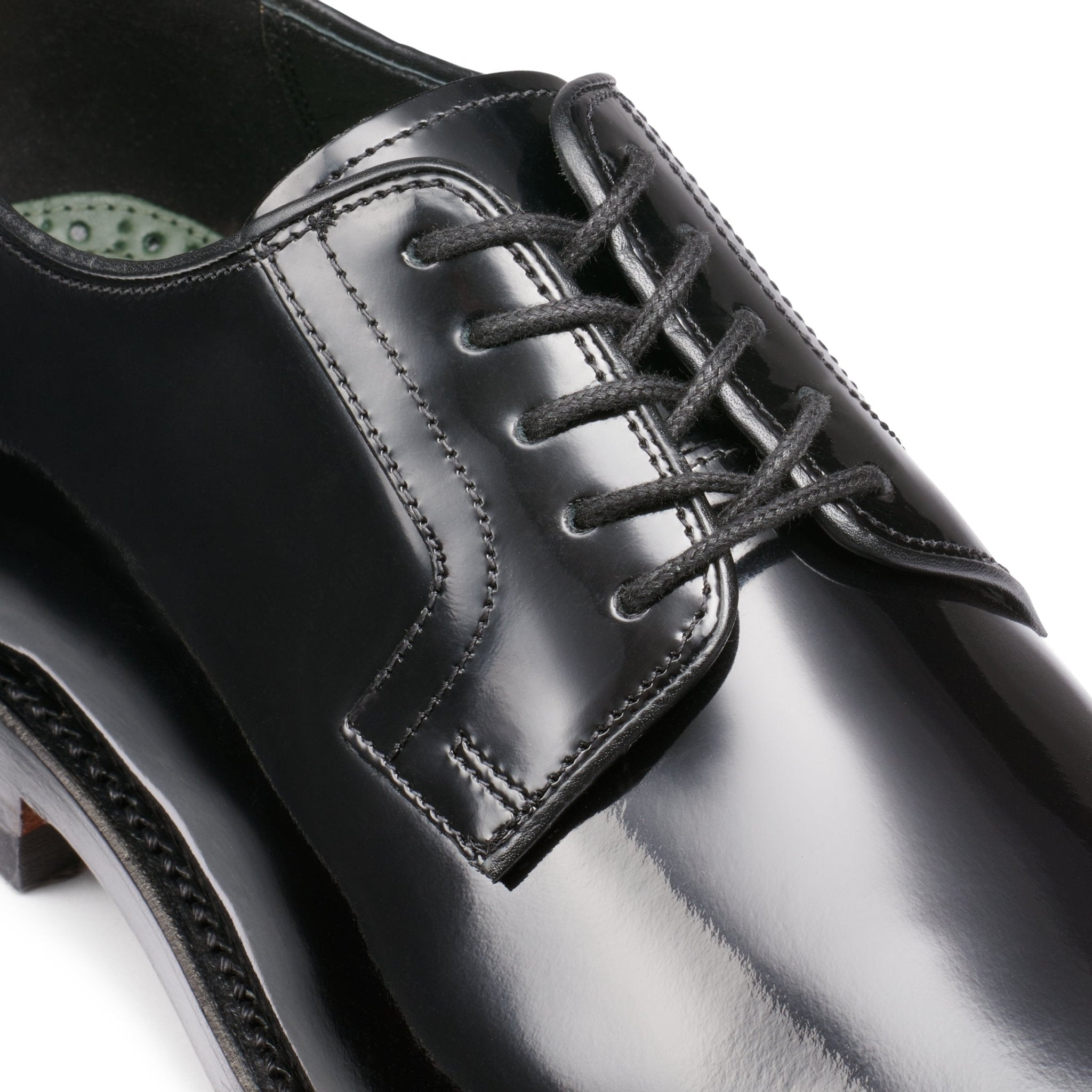 G.H.Bass Monogram Derby Black Patent Shoes - The Black Tux