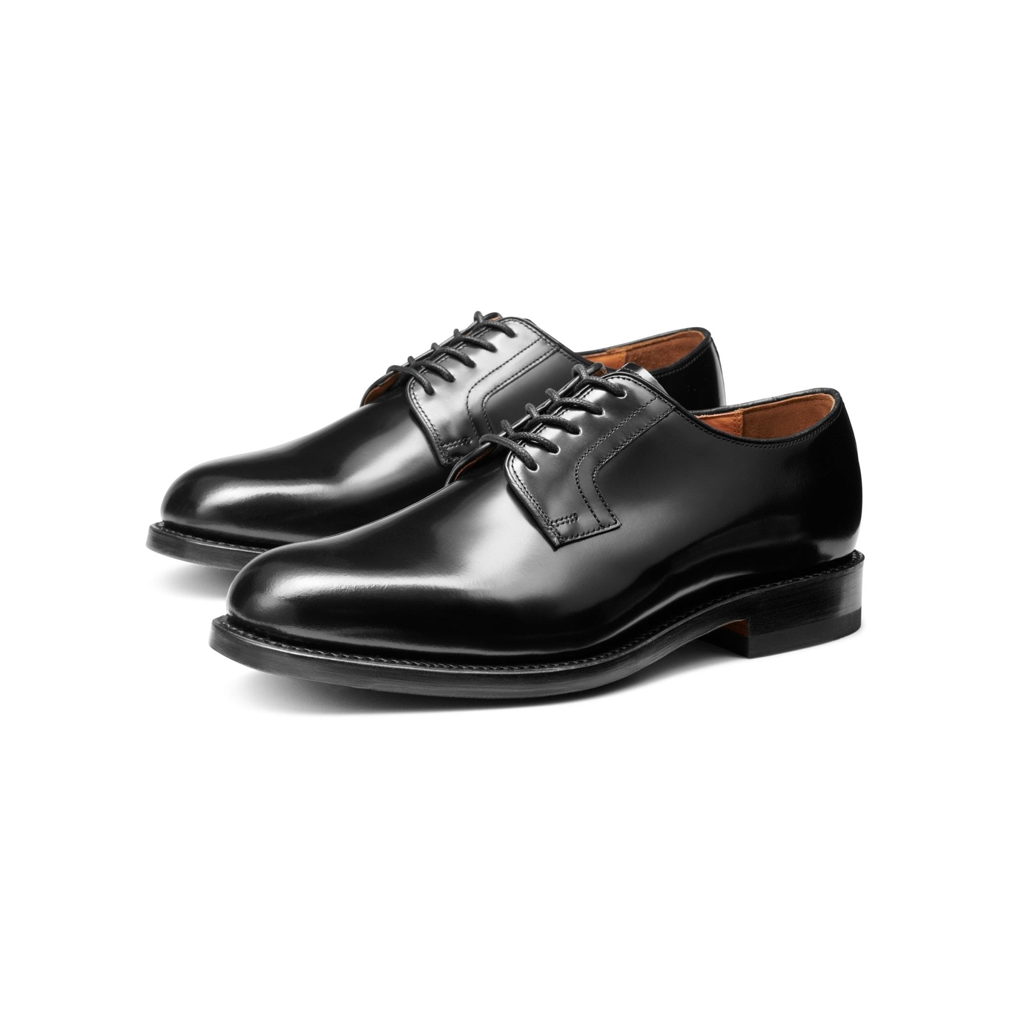 G.H.Bass Monogram Derby Black Shoes - The Black Tux