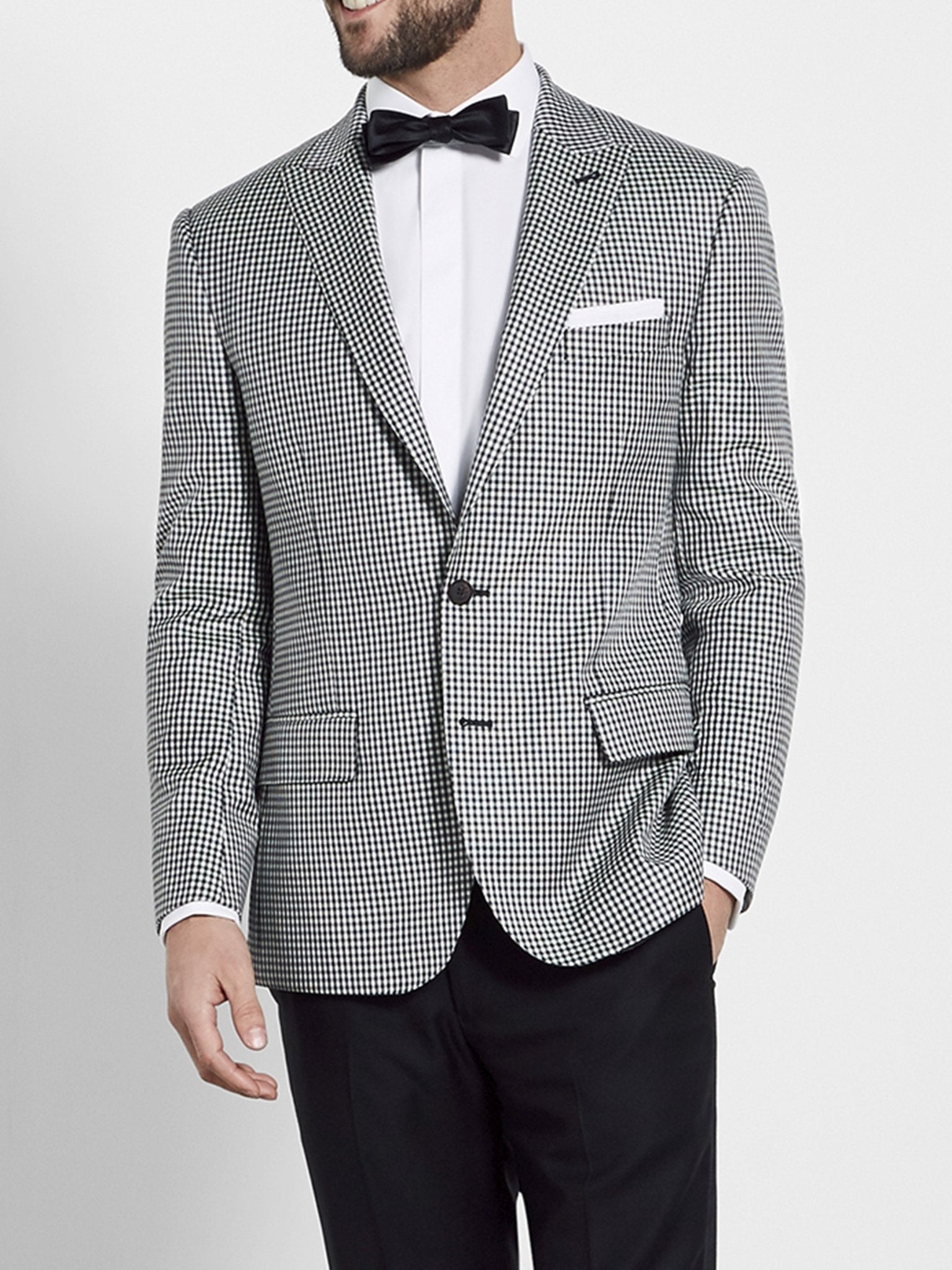 Gingham Tuxedo Jacket The Black Tux