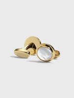 Gold Pearl Cufflinks - The Black Tux