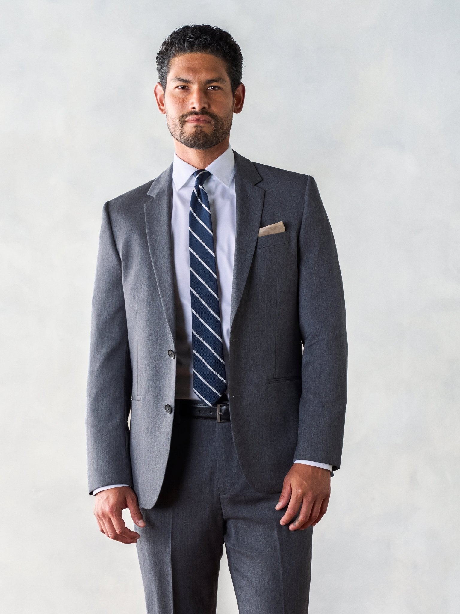 Grey Suit Jacket Home Try - On - The Black Tux