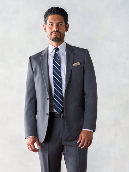 grey tie dress code The Black Tux Suit Jacket In | Size: 38 grey suit tie combination