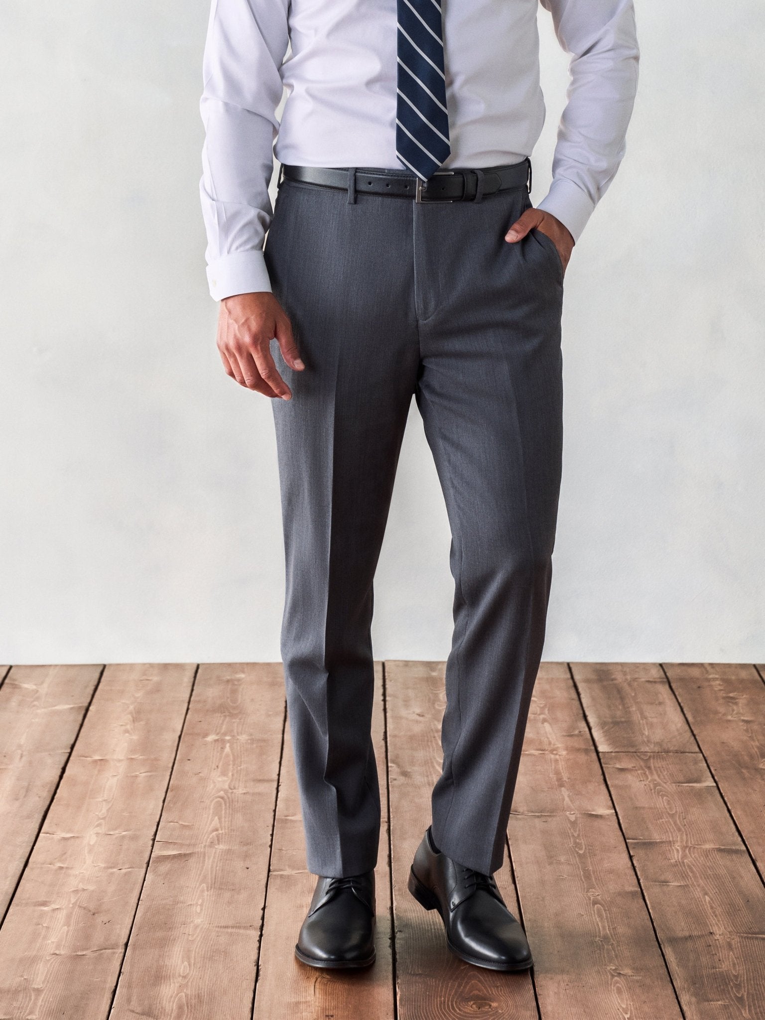 The Black Tux Suit Pants-Classic In Grey | Size: 48/36