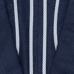 Ink Blue Double Breasted Linen Jacket - The Black Tux