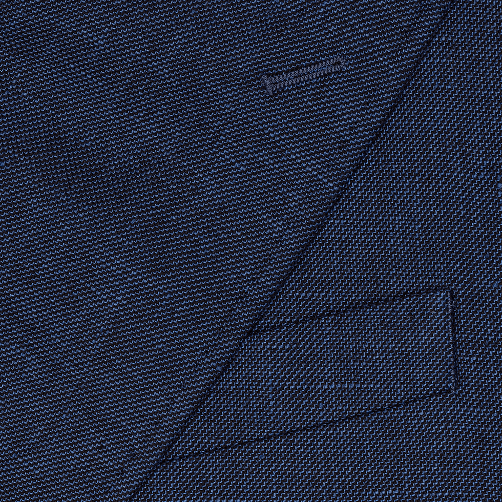 Ink Blue Double Breasted Linen Suit | The Black Tux