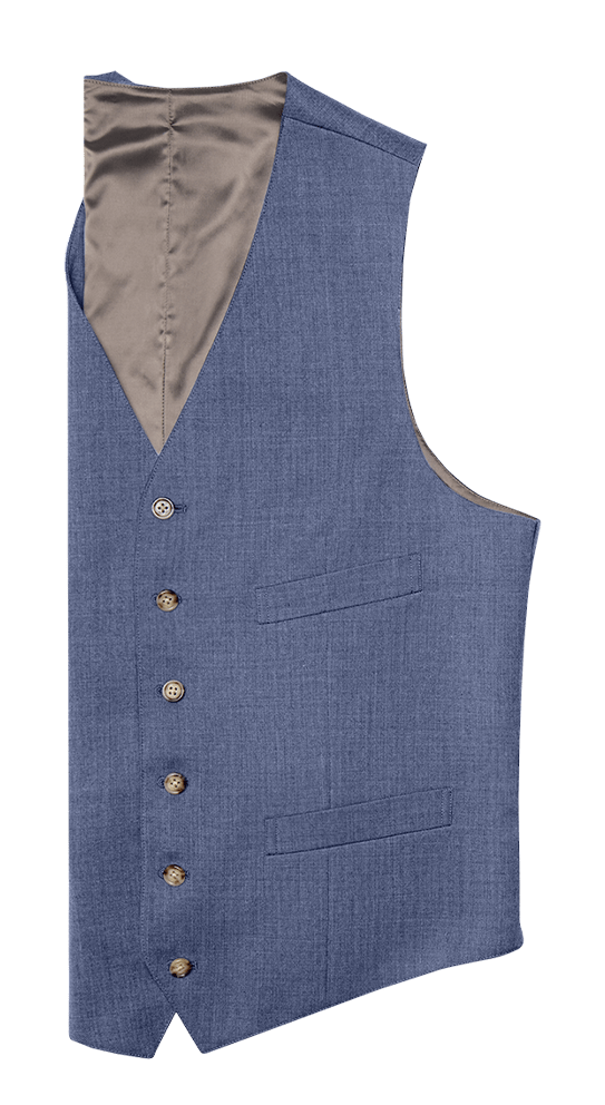 Light Blue Suit Vest Home Try - On - The Black Tux