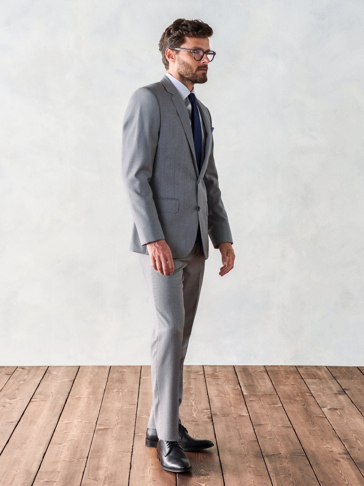 Light Grey Suit Jacket Home Try - On - The Black Tux