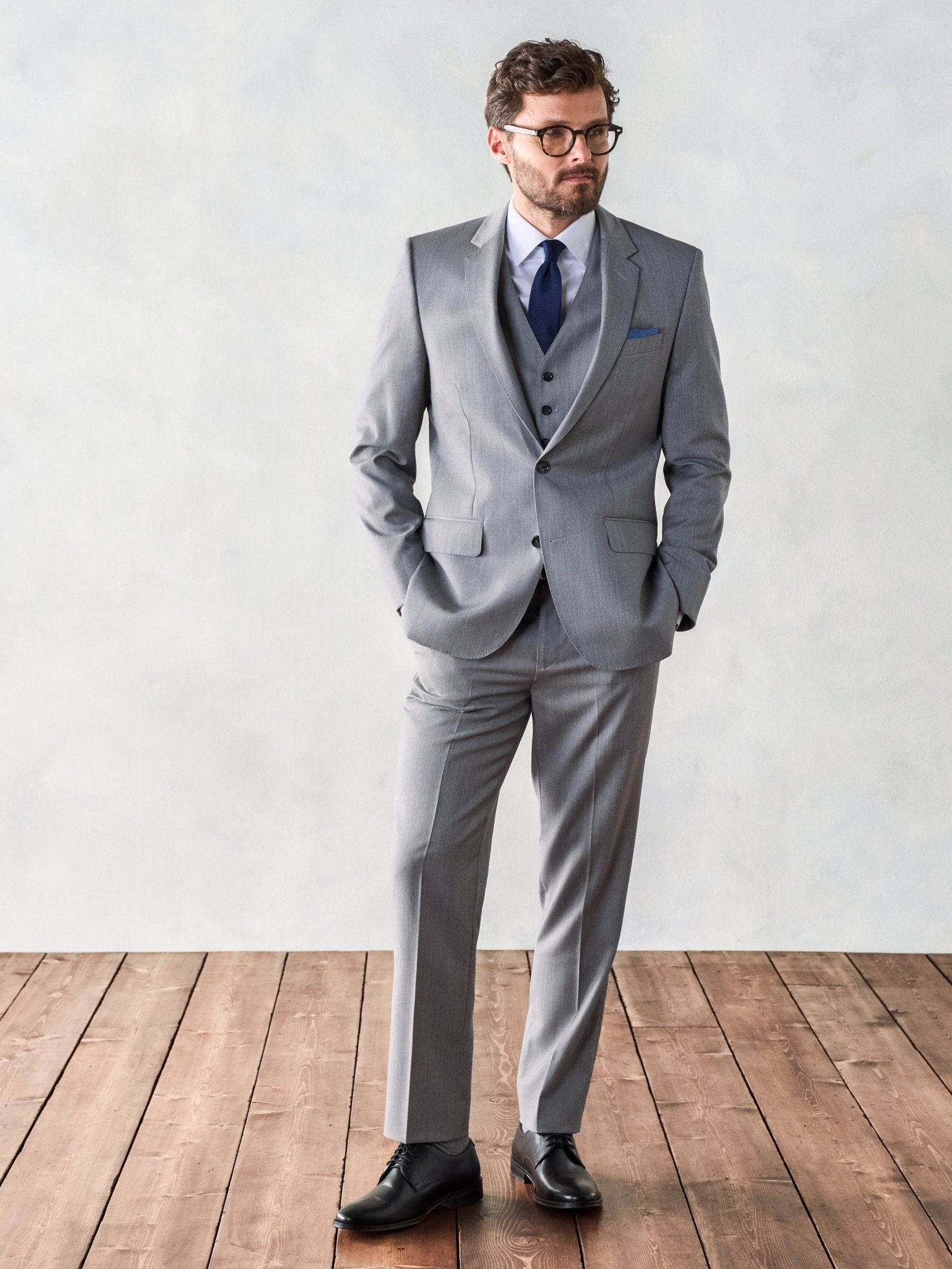 Light Grey Suit Pants - Classic - The Black Tux