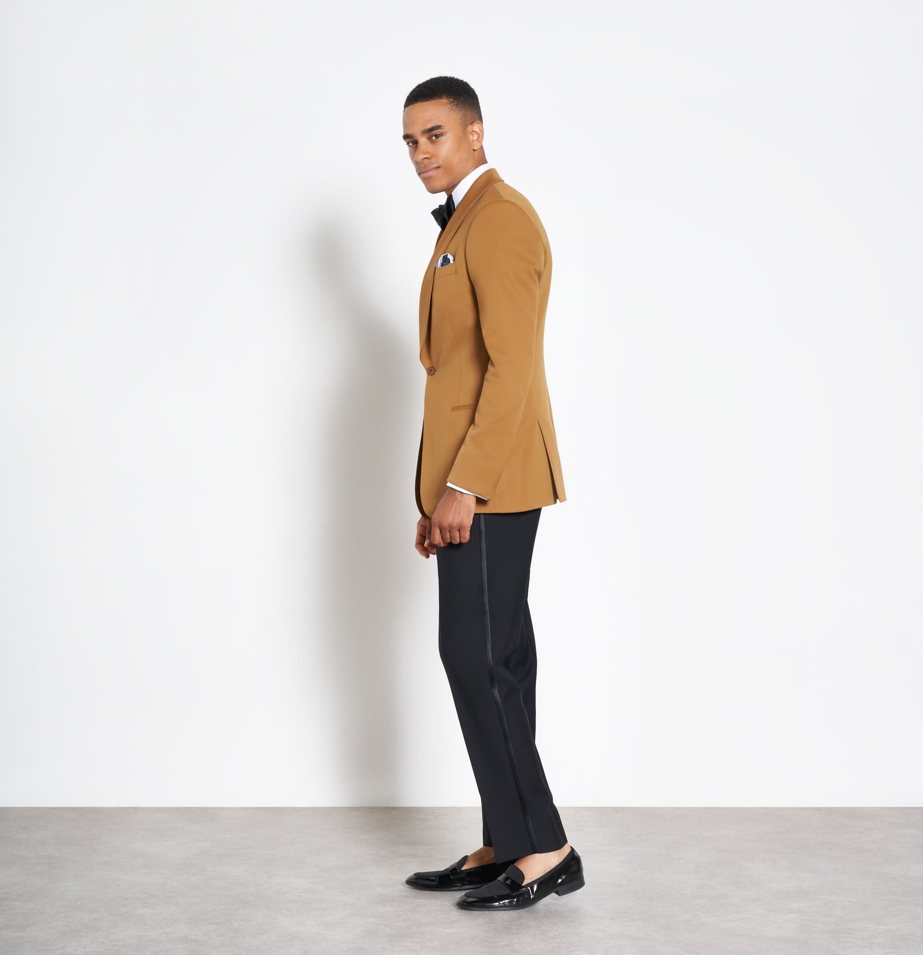 Marigold Shawl Jacket Tuxedo Home Try - On - The Black Tux