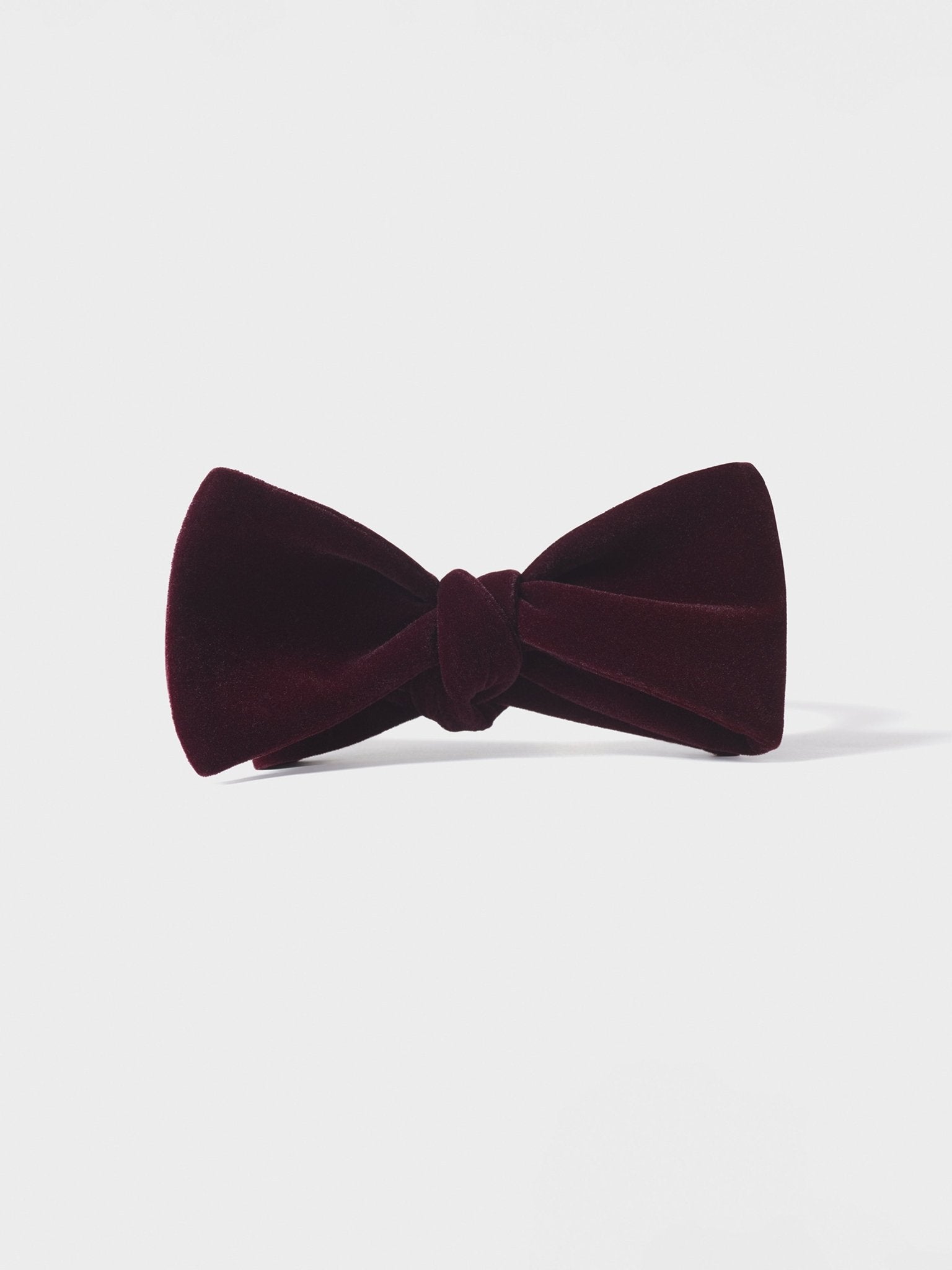Merlot Velvet Bow Tie - The Black Tux