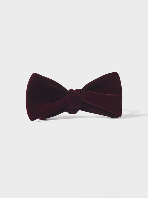 Merlot Velvet Bow Tie