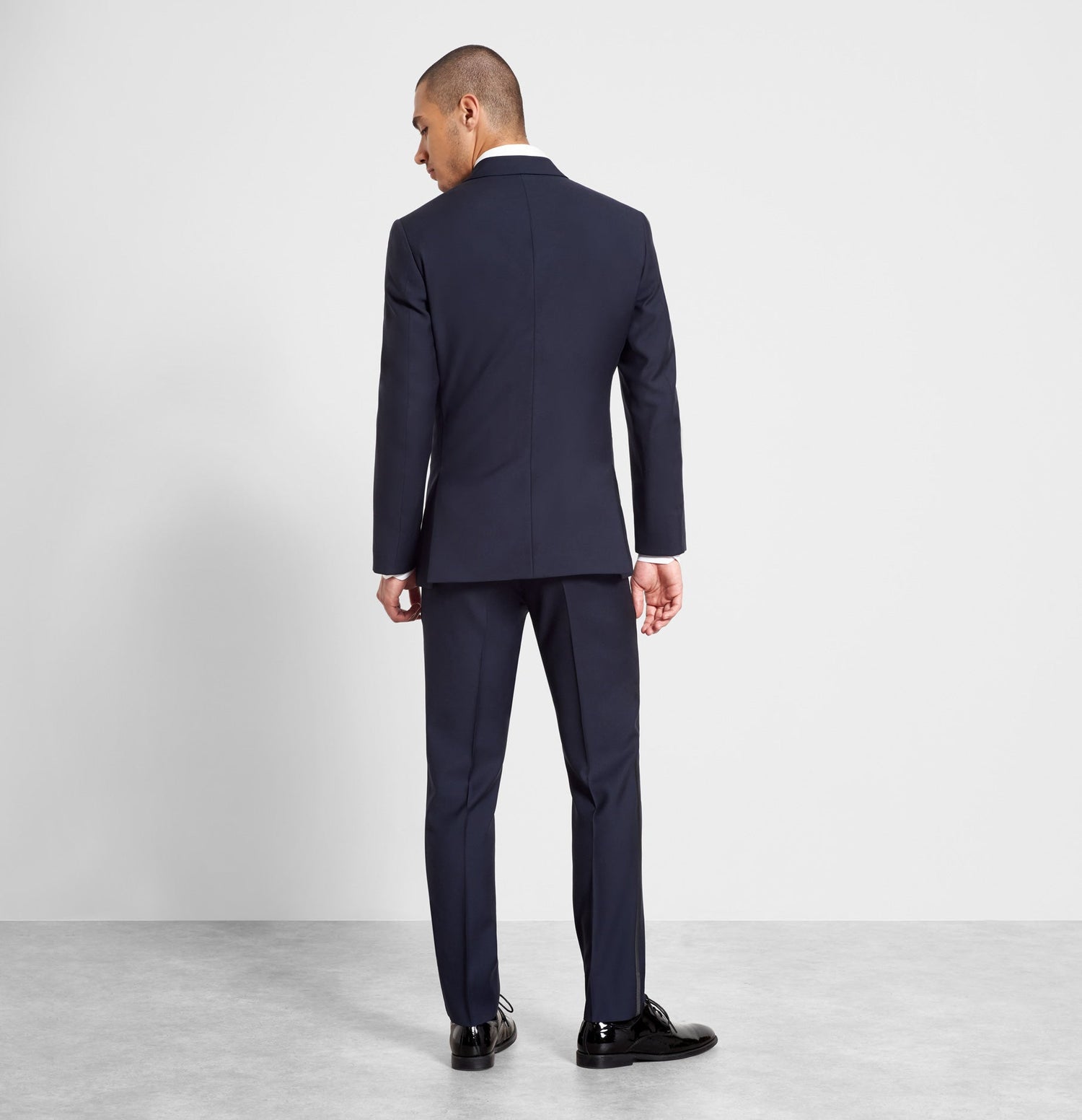 Midnight Blue Satin Trim Tuxedo