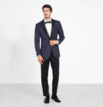 Midnight Pin Dot Tuxedo Jacket Home Try - On - The Black Tux