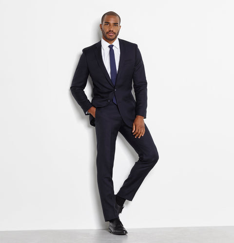 The Black Tux Navy Suit Pants-Slim In Blue | Size: 28/26 | Merino Wool The Black Tux Navy Suit Pants-Slim In Blue | Size: 28/26 | Merino Wool