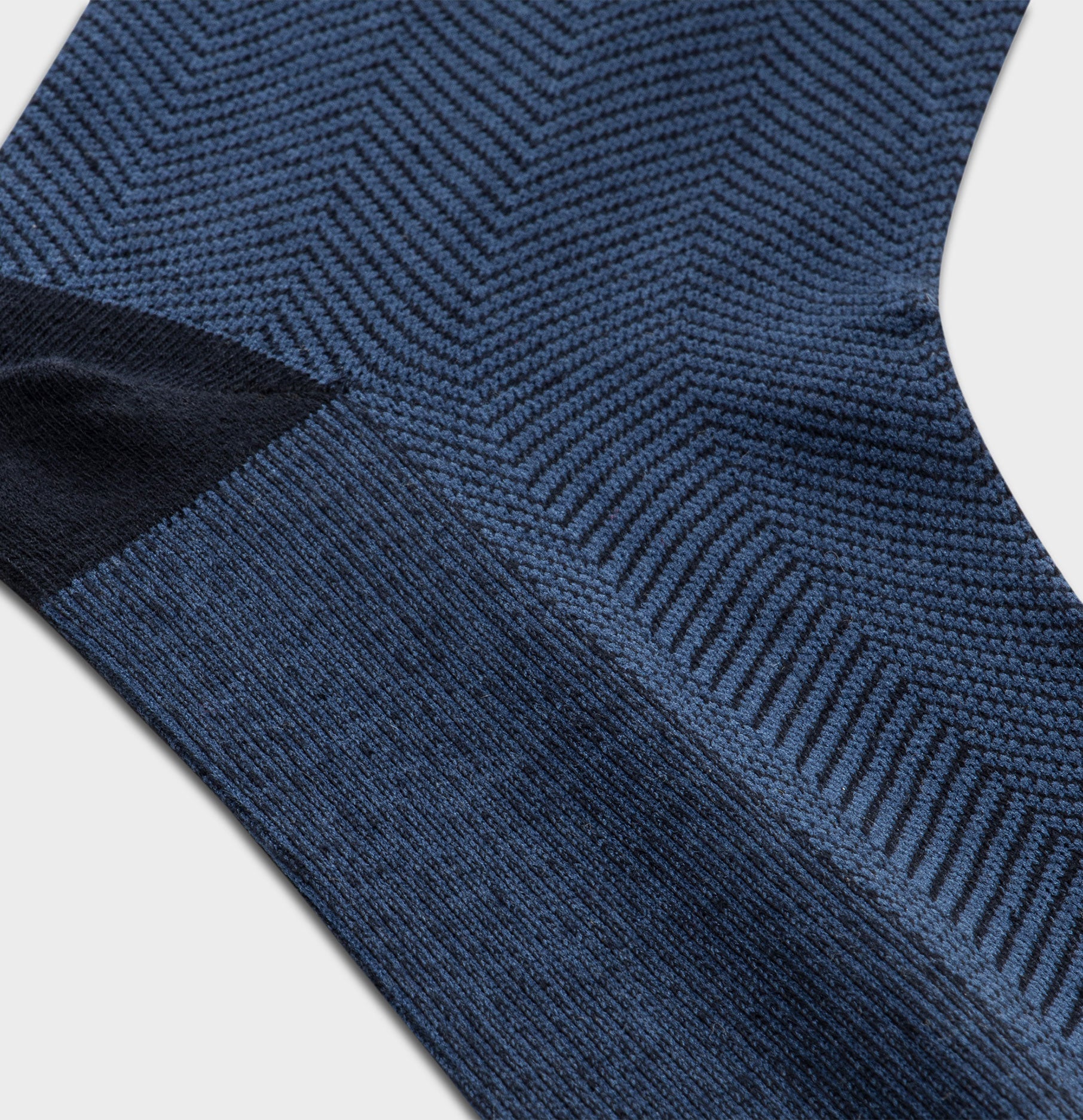 Navy Herringbone Dress Sock - The Black Tux