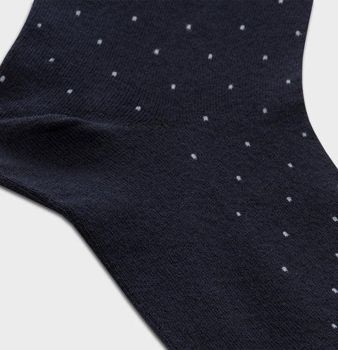 Navy Pindot Dress Sock - Premium Dress Socks | The Black Tux Navy Pindot Dress Sock - Premium Dress Socks | The Black Tux
