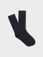 Navy Pindot Dress Sock - The Black Tux