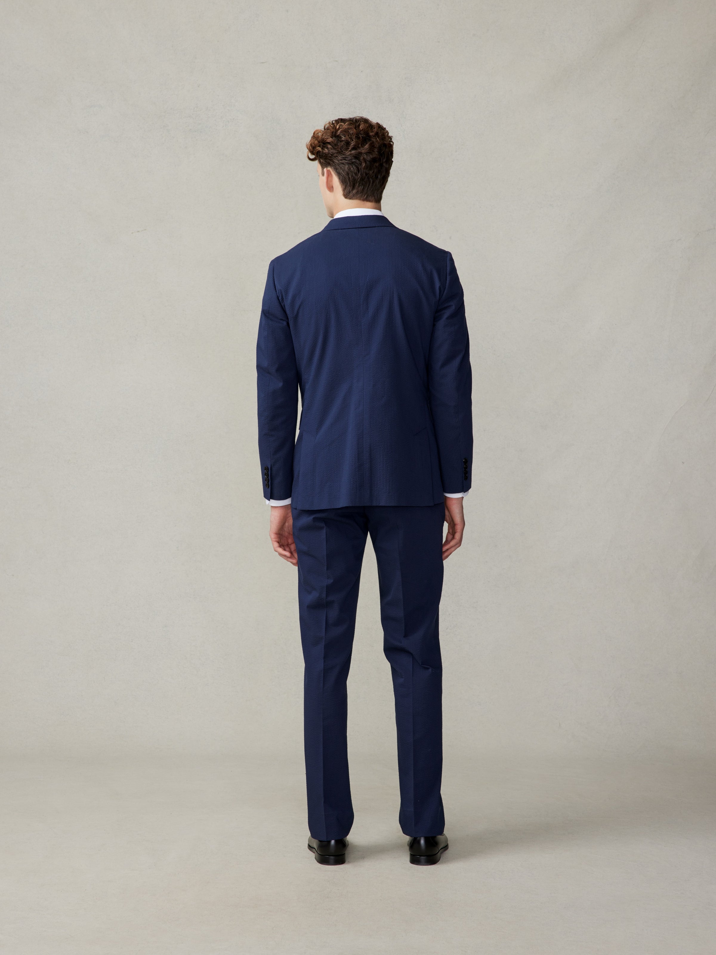 Navy Seersucker Suit | The Black Tux