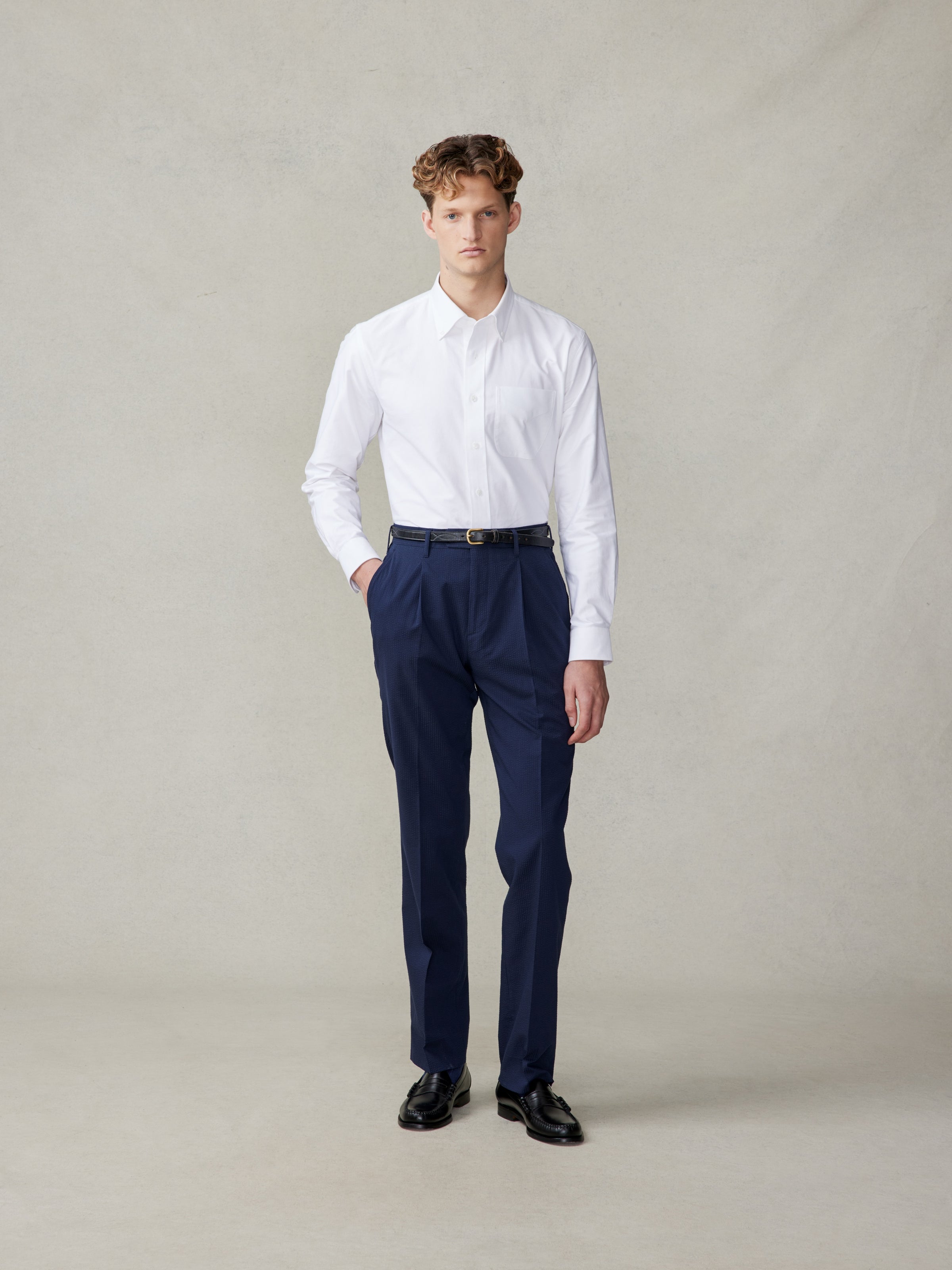 Navy Seersucker Suit | The Black Tux