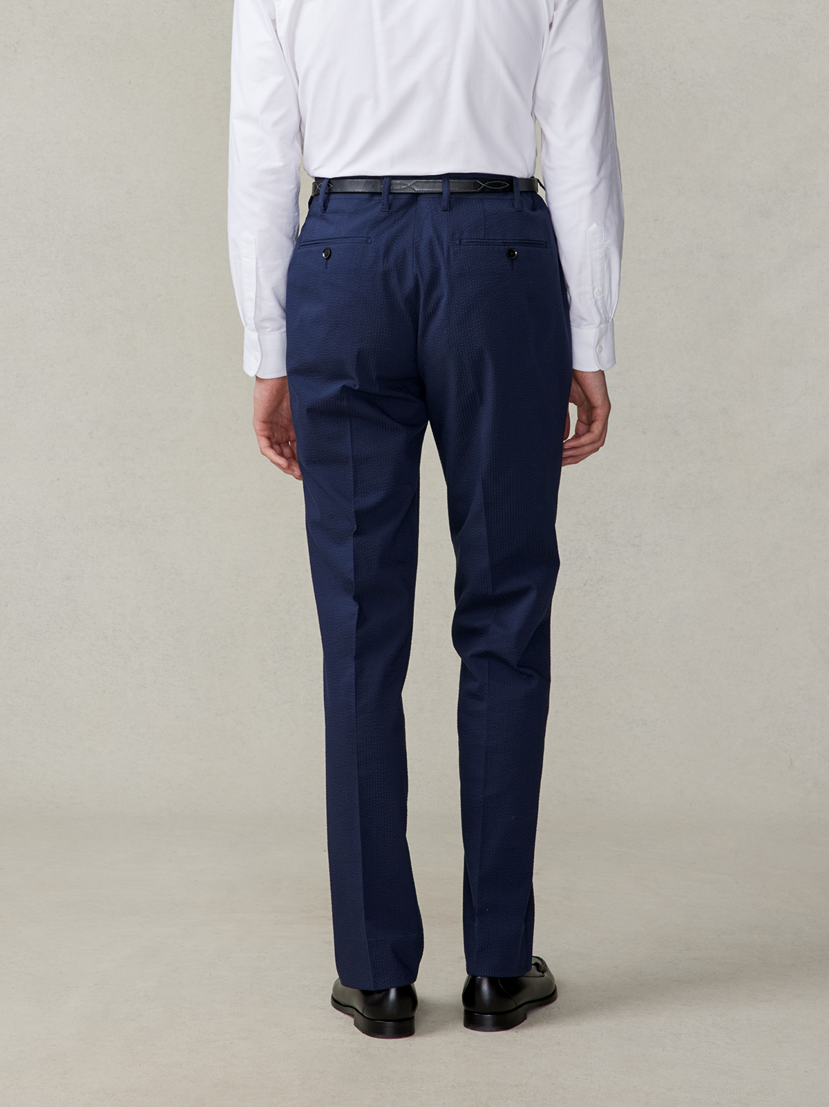 Navy Seersucker Suit Pants - Regular - The Black Tux