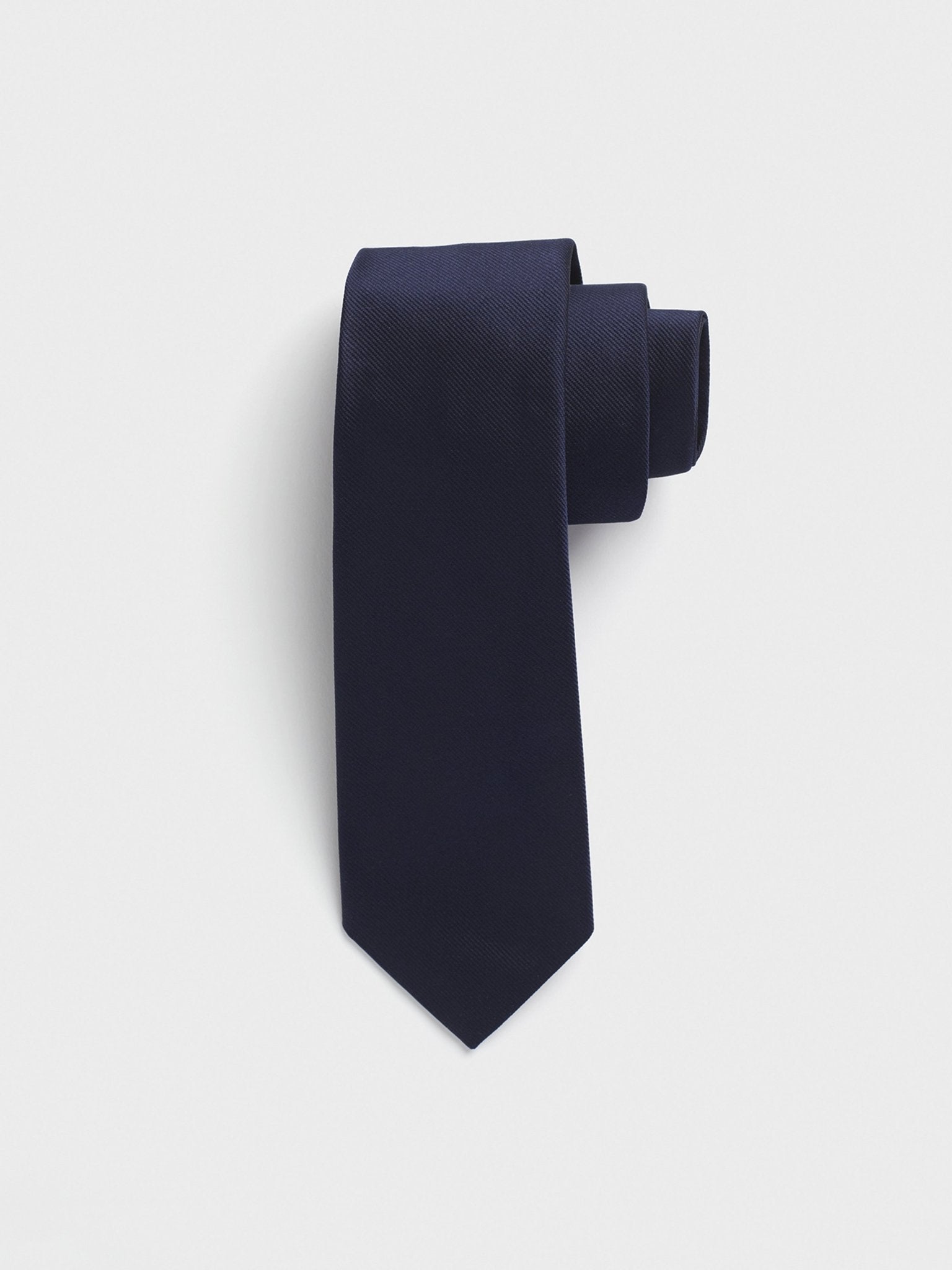 Navy Silk Necktie - The Black Tux