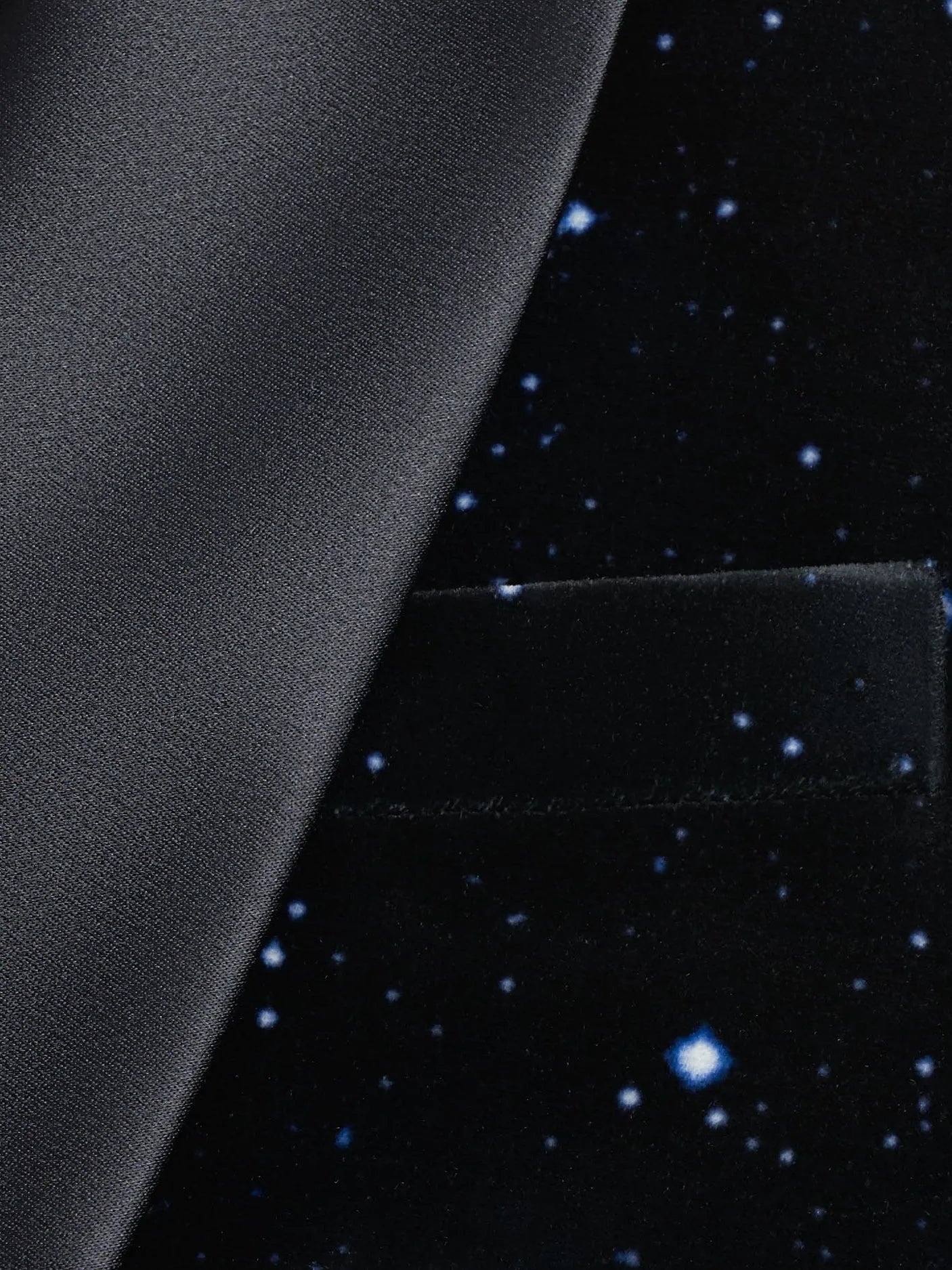 Night Sky Print Velvet Jacket - The Black Tux