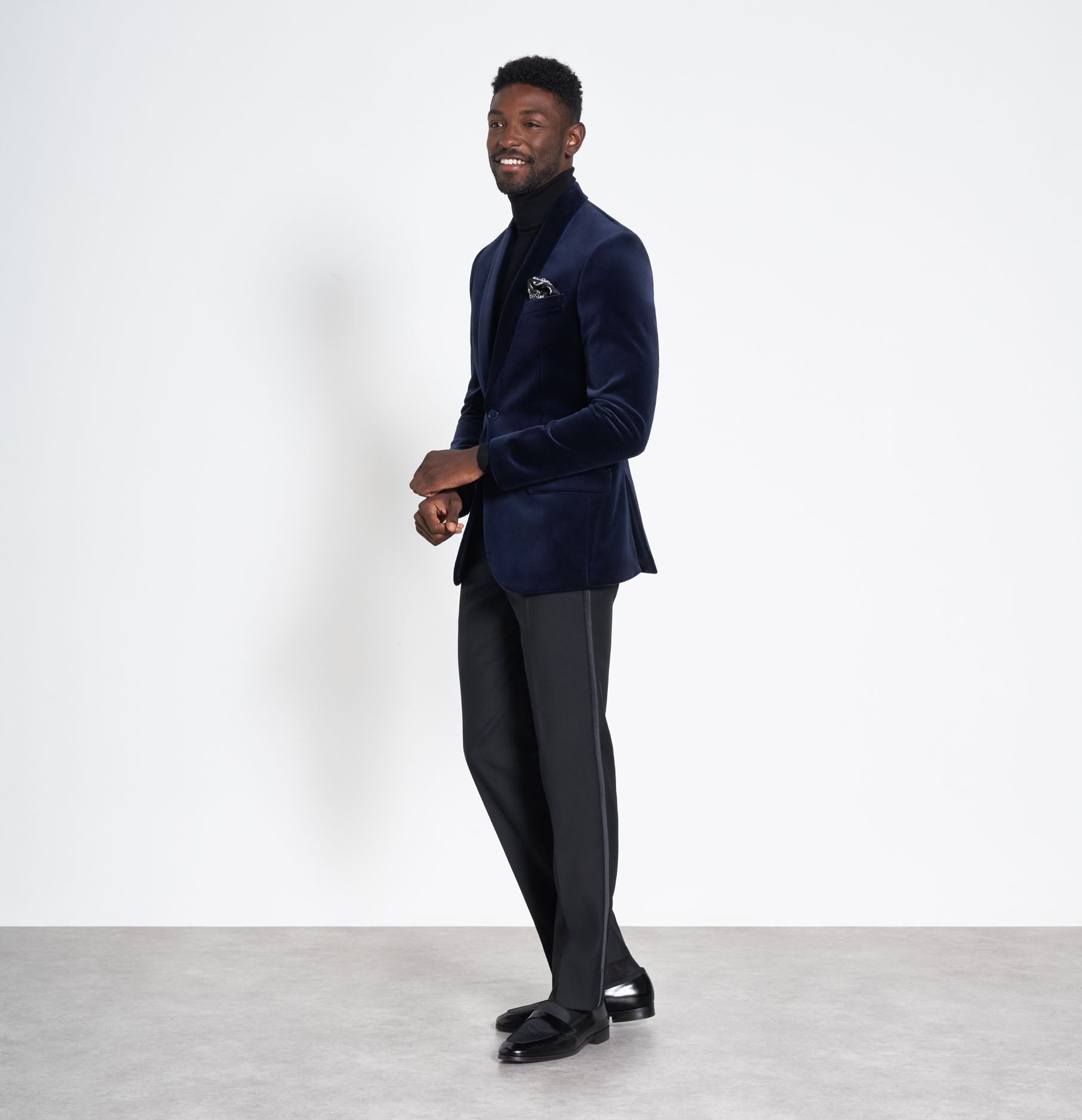 Ocean Velvet Shawl Tuxedo Jacket - The Black Tux