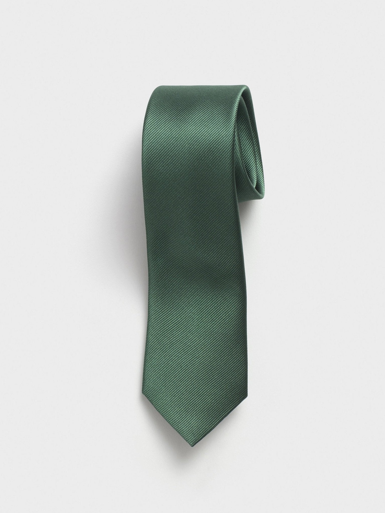 Olive Silk Necktie - The Black Tux