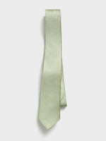 Light green tie displayed against a white background.