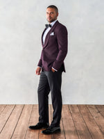 Plum Shawl Tuxedo Jacket Home Try - On - The Black Tux