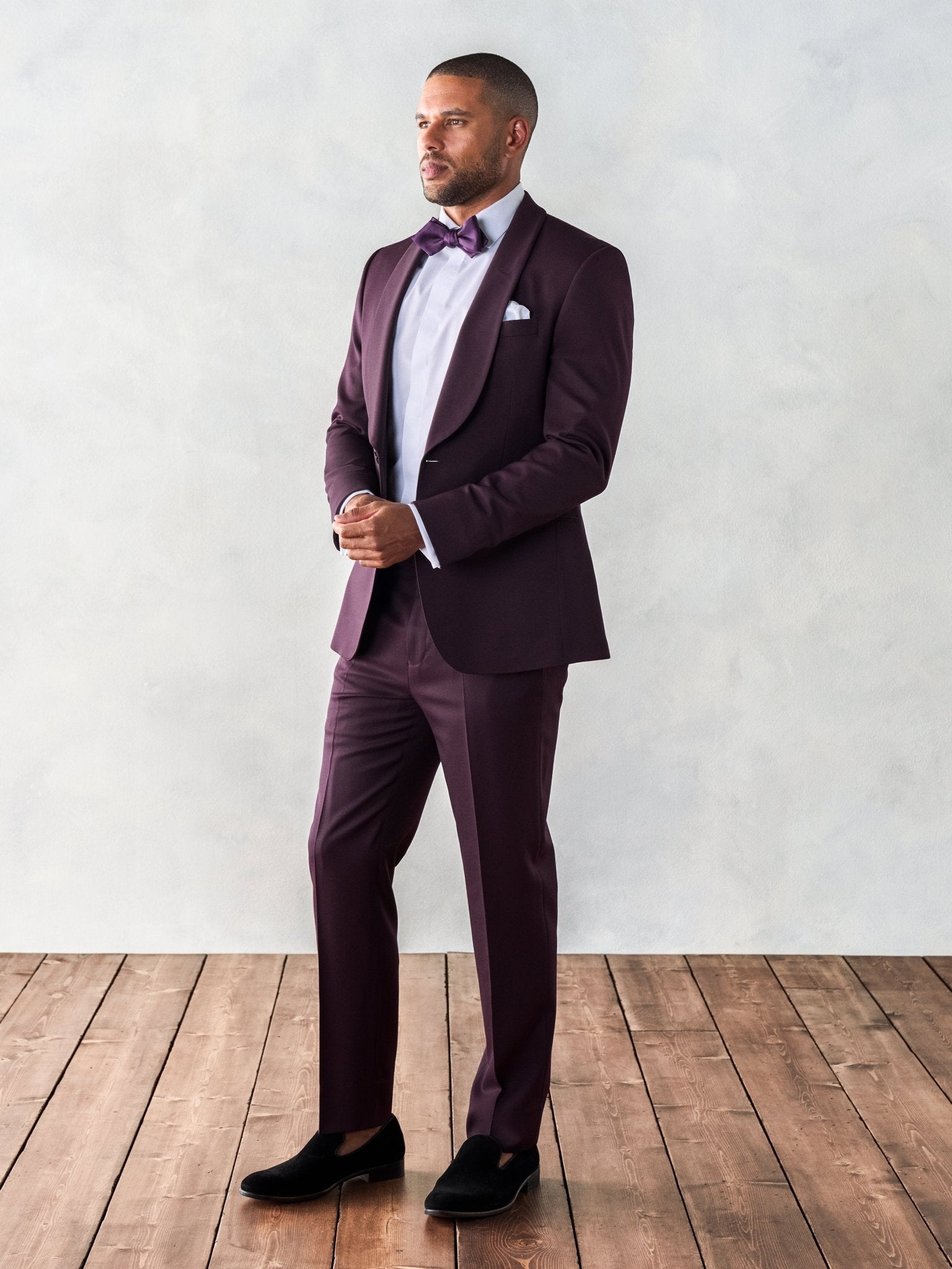 purple tuxedo dress Designer Purple Slim Fit Groom Tuxedos Jacquard Prom Outfits Suits