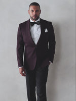 Plum Shawl Jacket Tuxedo