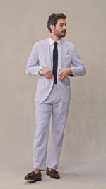 Blue & White Seersucker Suit