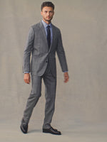 Grey Plaid Wool Suit