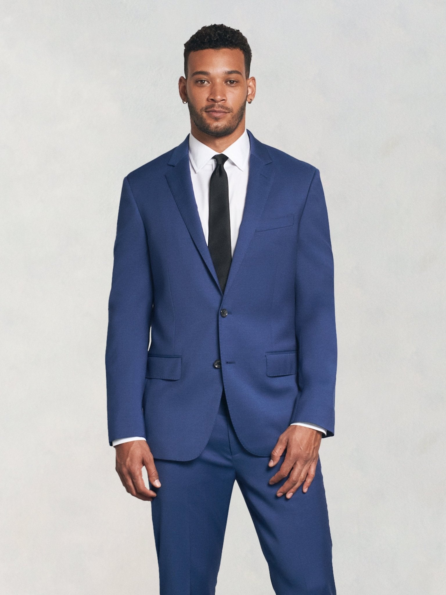 The Black Tux Royal Suit Jacket In Blue | Size: 52