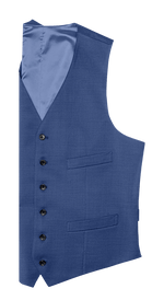 Royal Blue Suit Vest Home Try - On - The Black Tux