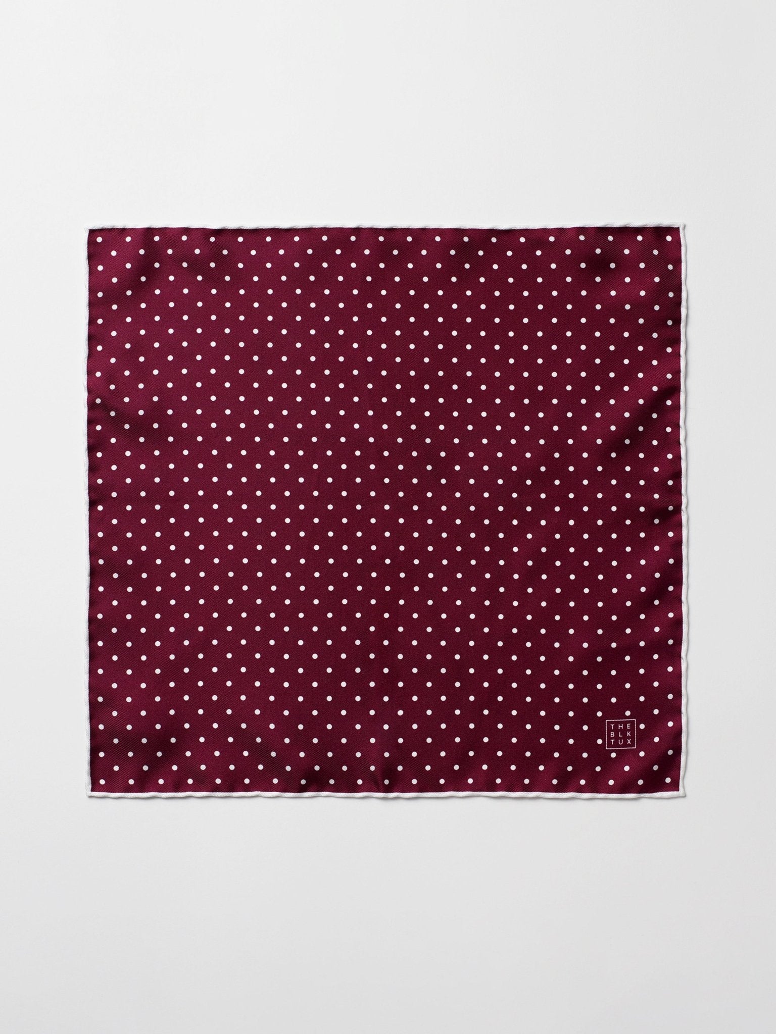 Ruby Polka Dot Pocket Square - The Black Tux