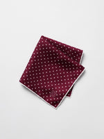 Ruby Polka Dot Pocket Square - The Black Tux