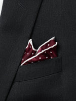 Ruby Polka Dot Pocket Square - The Black Tux