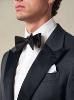 Shadow Black Linen Tuxedo Jacket - The Black Tux