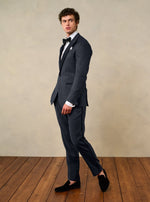 Shadow Black Linen Tuxedo Jacket - The Black Tux