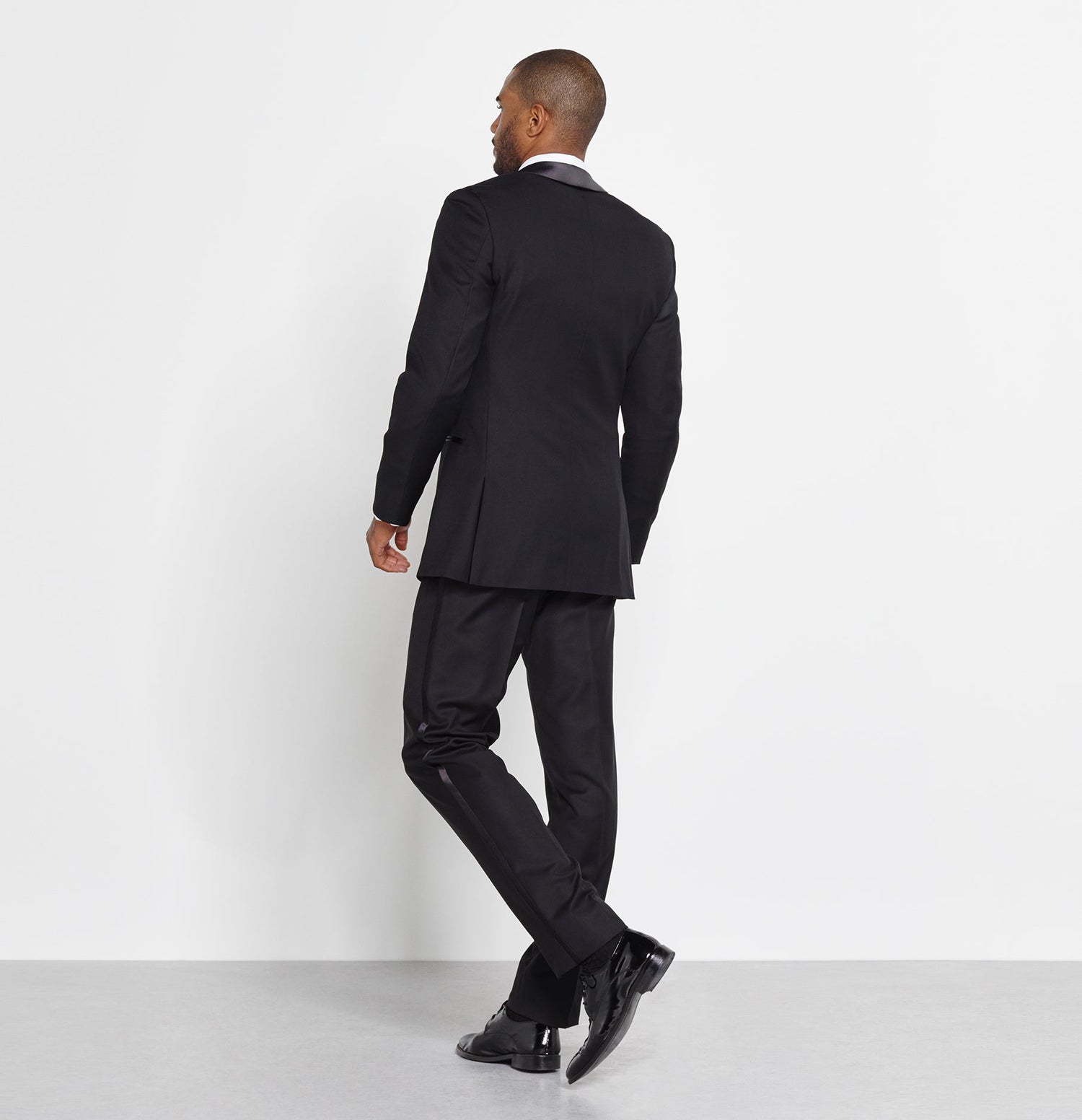 Black Tuxedo For Men With Cut Work Shawl Collar